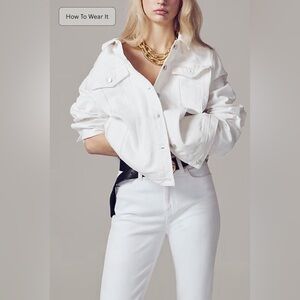 J. Crew Women’s New classic denim jacket in white